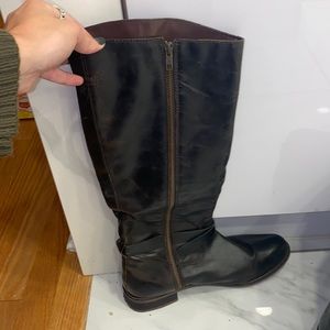 Knee high cowboy style boots